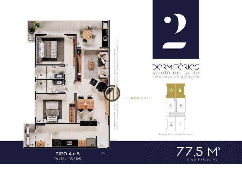 Apartamento à venda com 2 quartos, 77m² - Foto 12