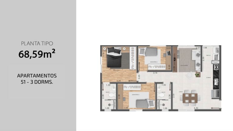 Apartamento à venda com 3 quartos, 59m² - Foto 27