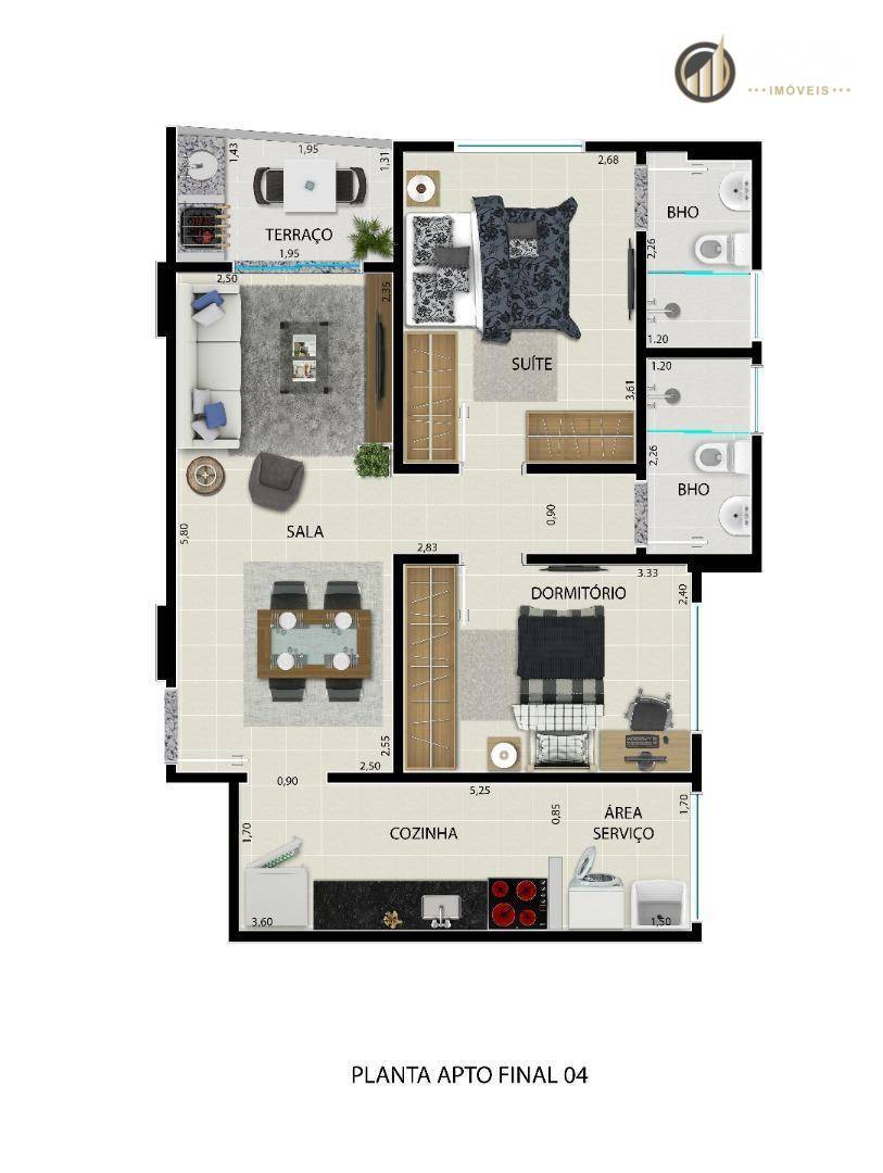 Apartamento à venda com 2 quartos, 60m² - Foto 44