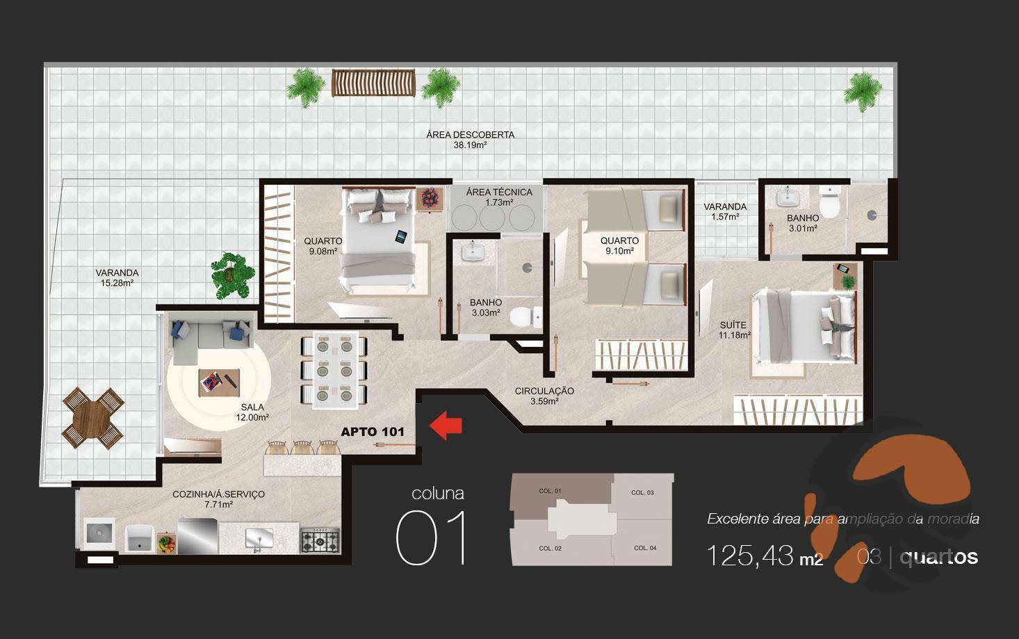 Apartamento à venda com 3 quartos, 125m² - Foto 45