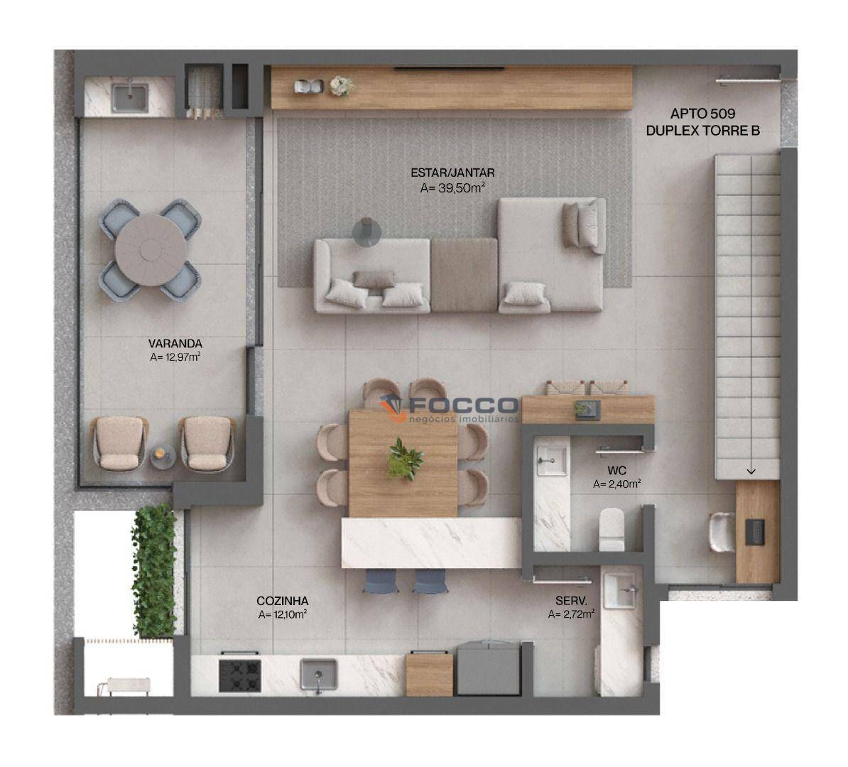 Apartamento à venda com 1 quarto, 117m² - Foto 15