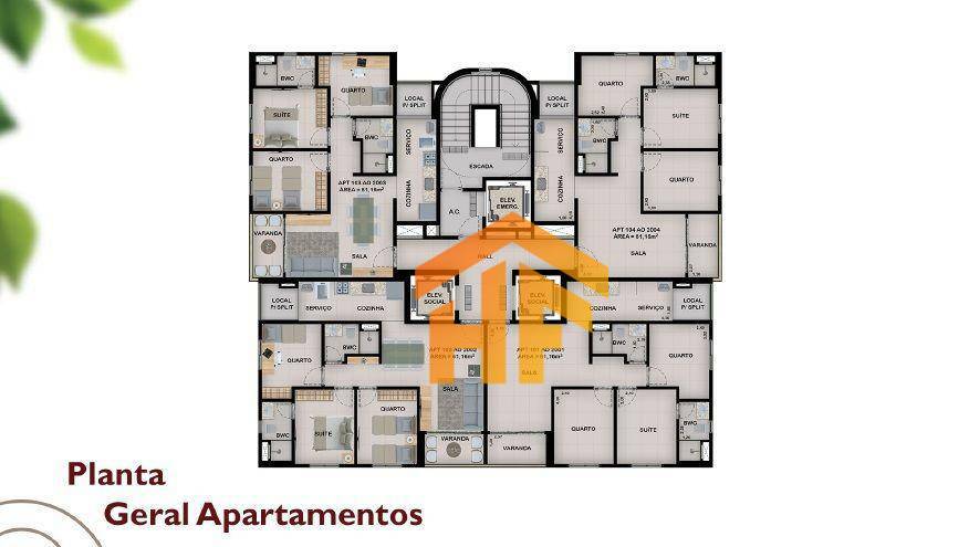 Apartamento à venda com 3 quartos, 61m² - Foto 17