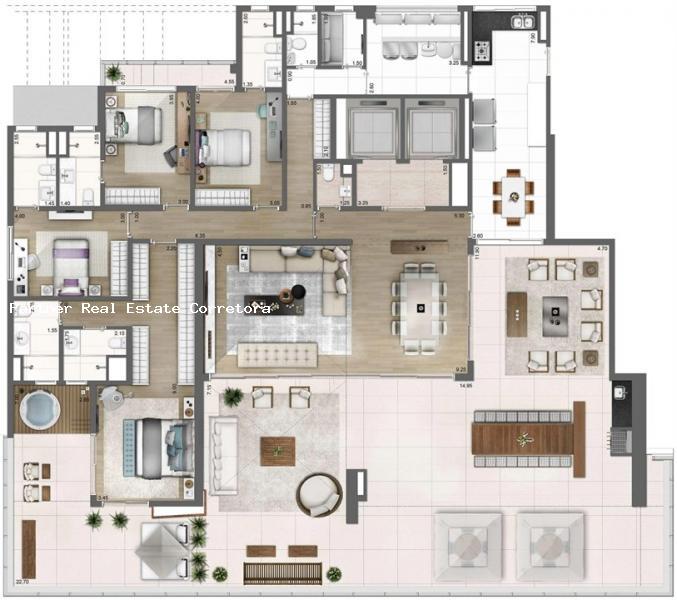 Apartamento à venda com 3 quartos, 275m² - Foto 3