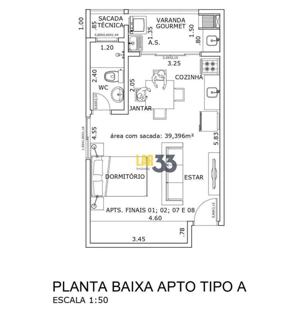 Kitnet e Studio à venda com 1 quarto, 45m² - Foto 21