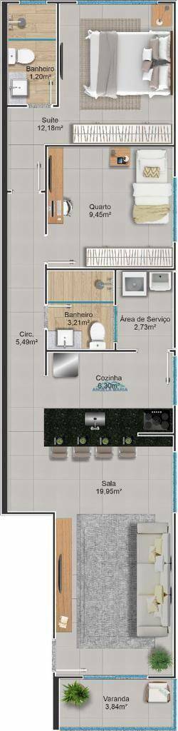 Apartamento à venda com 2 quartos - Foto 2