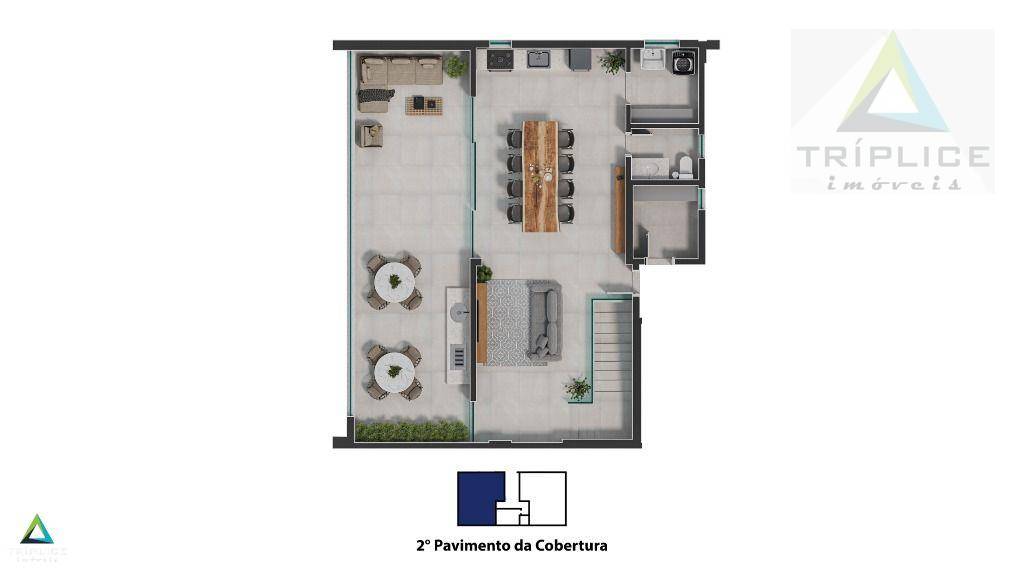 Cobertura, 3 quartos, 179 m² - Foto 3