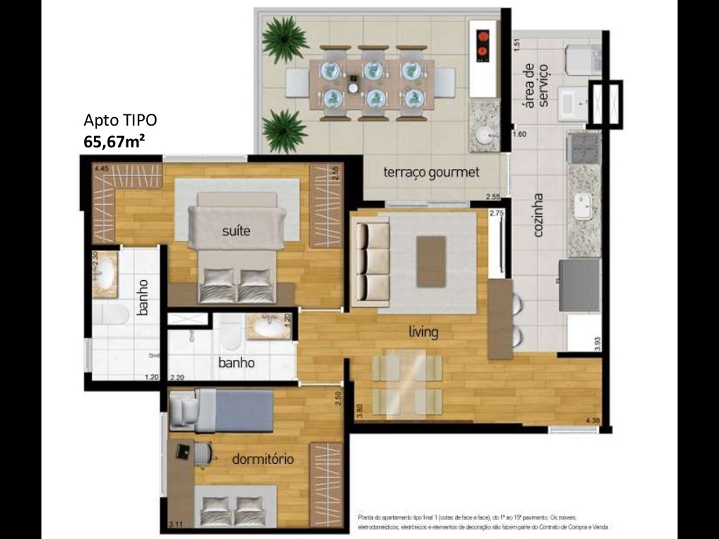 Apartamento à venda com 2 quartos, 131m² - Foto 2