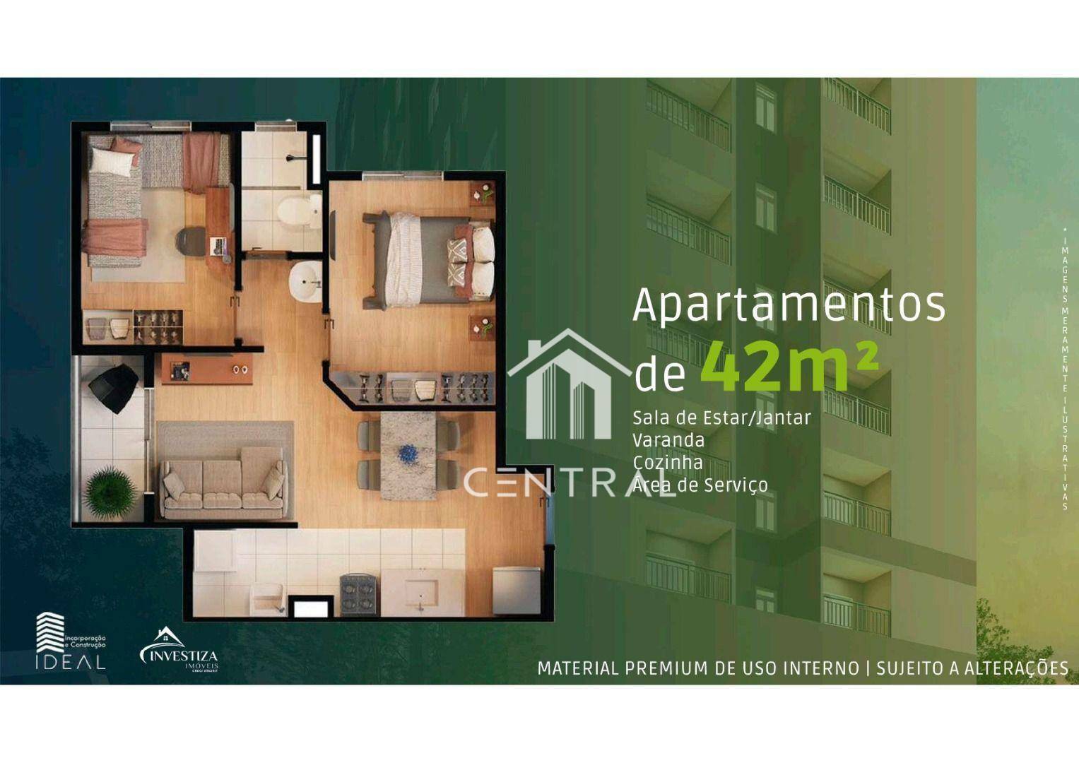 Apartamento à venda com 2 quartos, 42m² - Foto 1