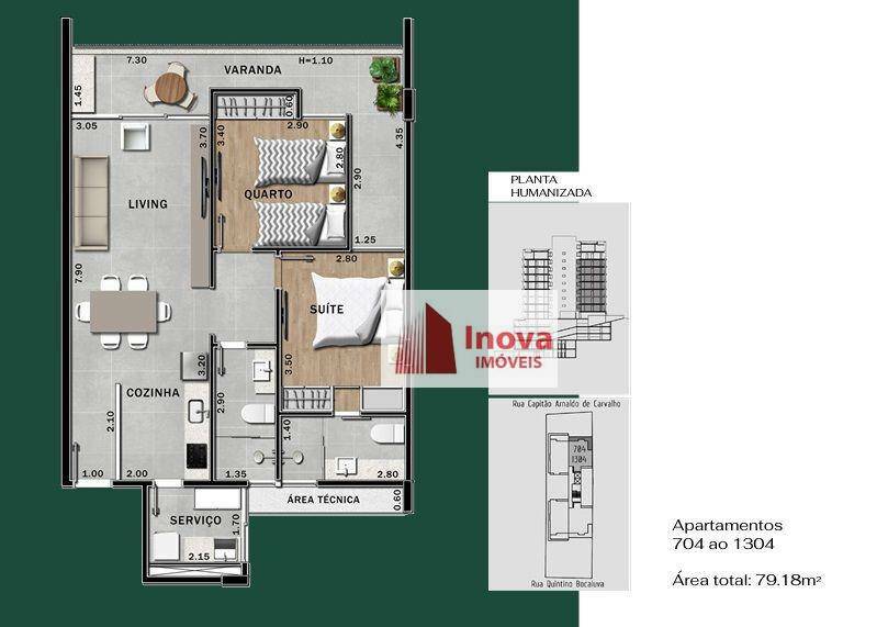 Apartamento à venda com 2 quartos, 79m² - Foto 14