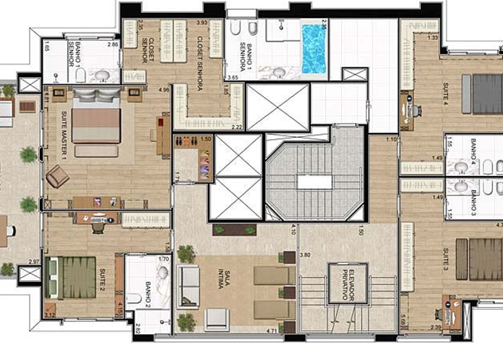 Apartamento à venda com 4 quartos, 319m² - Foto 2