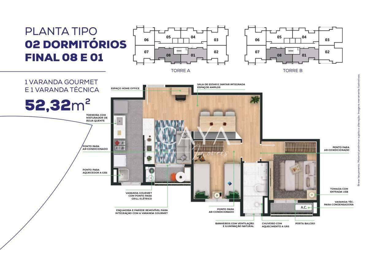 Apartamento à venda com 2 quartos, 60m² - Foto 23