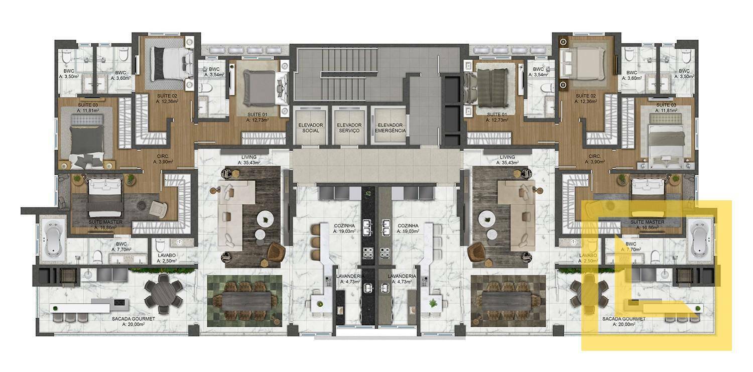 Apartamento à venda com 4 quartos, 182m² - Foto 27