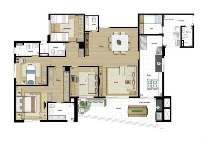 Apartamento à venda com 4 quartos, 350m² - Foto 2