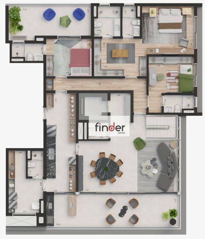 Apartamento à venda com 3 quartos, 210m² - Foto 41