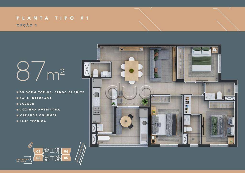 Apartamento à venda com 3 quartos, 87m² - Foto 4