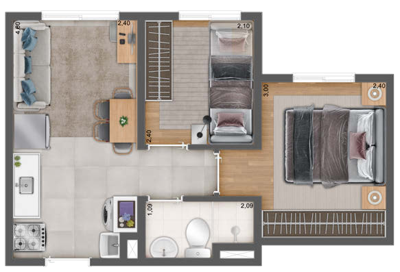 Apartamento à venda com 2 quartos, 31m² - Foto 28