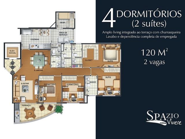 Apartamento à venda com 4 quartos, 120m² - Foto 8