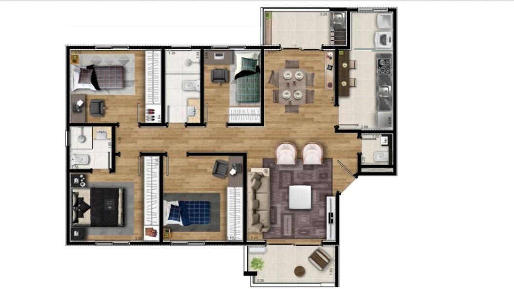 Apartamento à venda com 4 quartos, 193m² - Foto 18