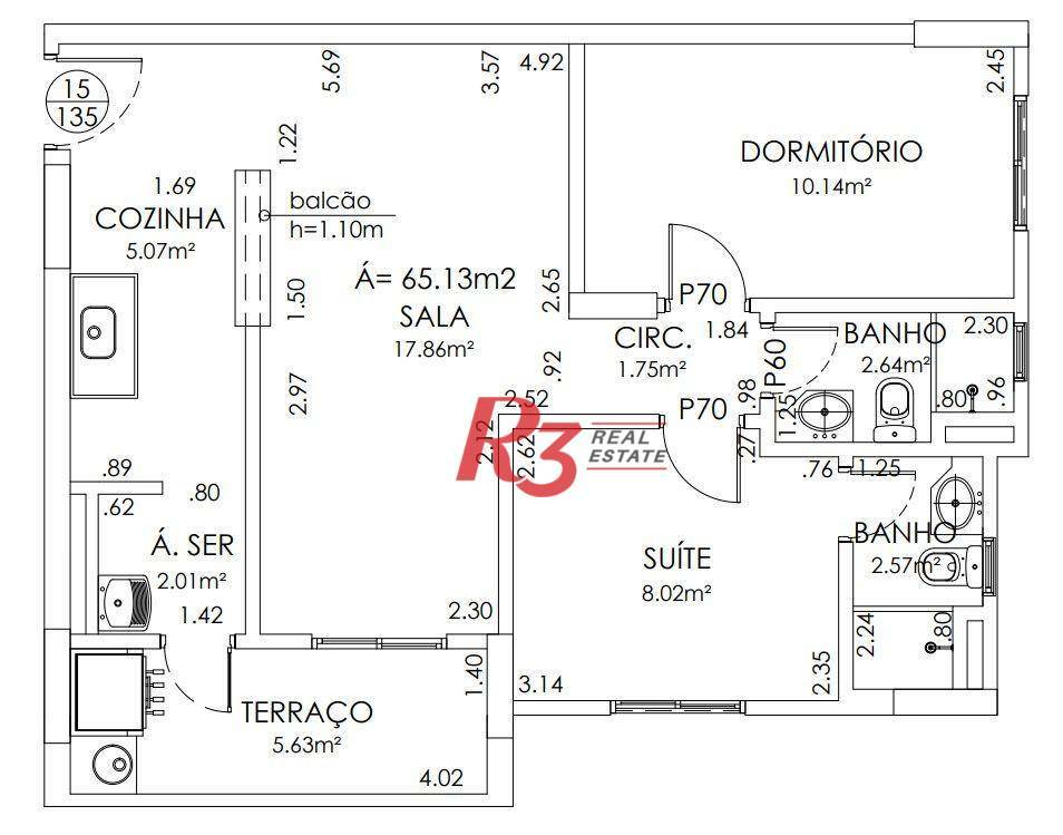 Apartamento à venda com 2 quartos, 65m² - Foto 10