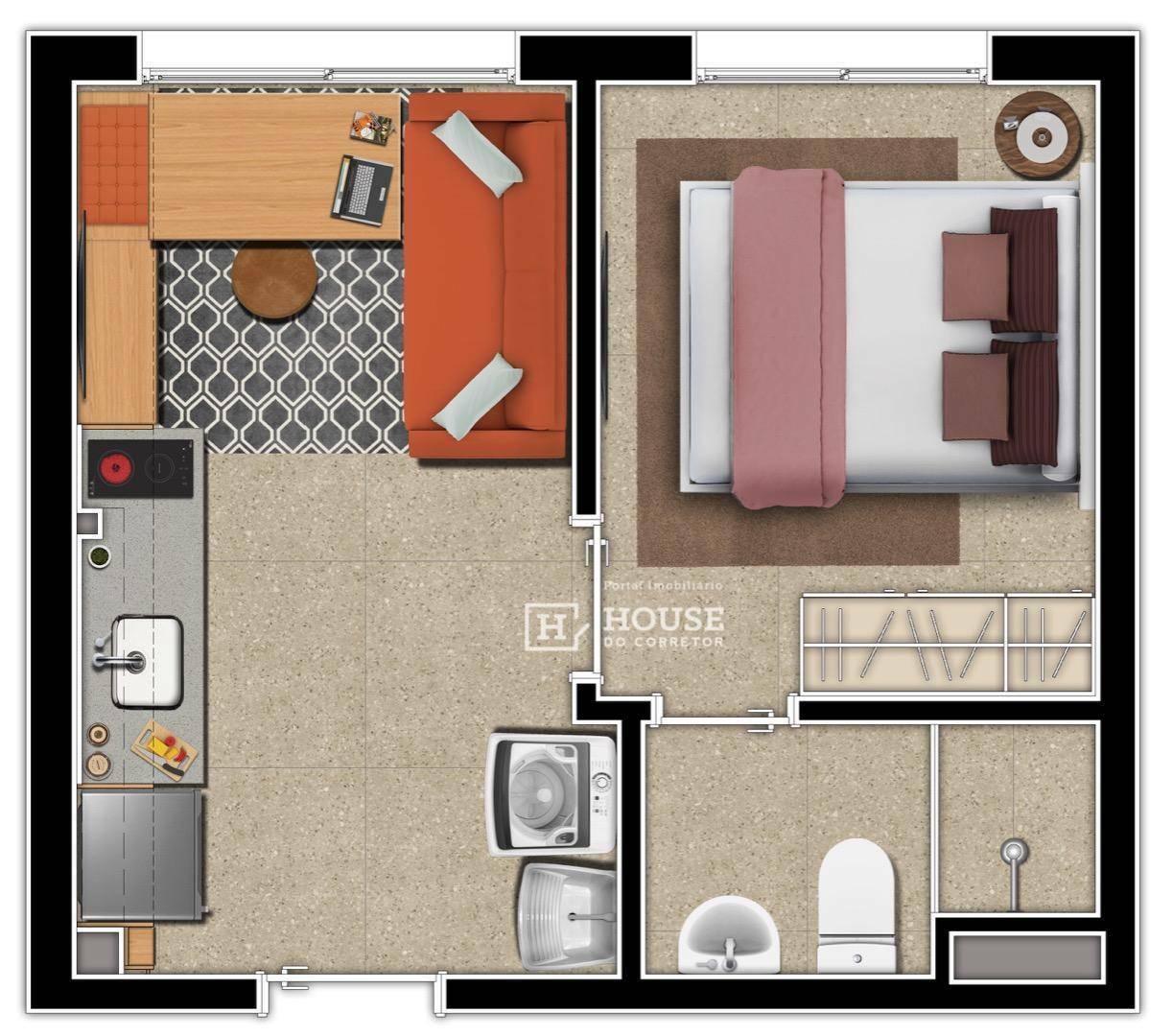 Apartamento à venda com 1 quarto, 24m² - Foto 13