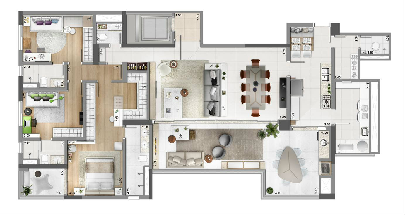 Apartamento à venda com 3 quartos, 189m² - Foto 8