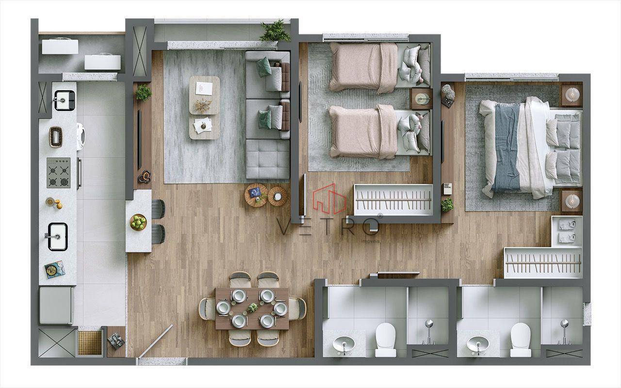 Apartamento à venda com 2 quartos, 75m² - Foto 4