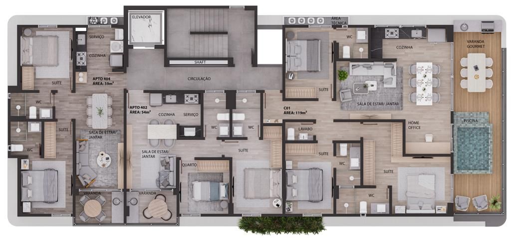 Apartamento à venda com 3 quartos, 122m² - Foto 41