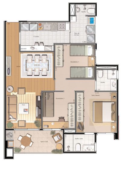 Apartamento à venda com 3 quartos, 85m² - Foto 3