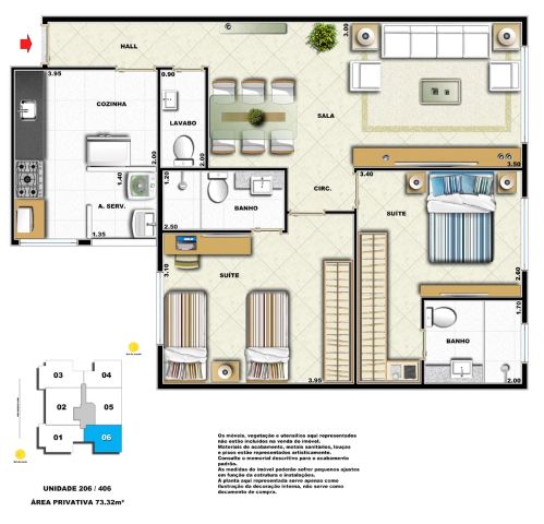 Apartamento à venda com 2 quartos, 73m² - Foto 21