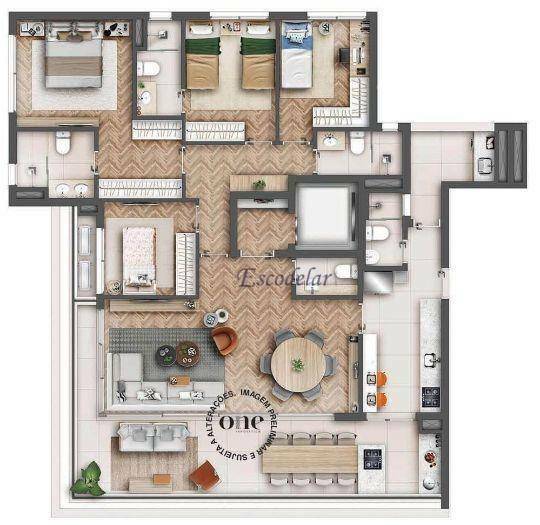 Apartamento à venda com 4 quartos, 166m² - Foto 15