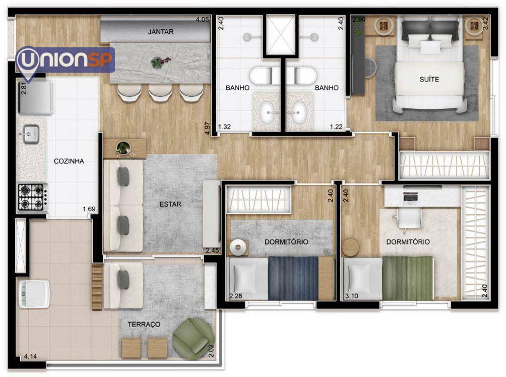 Apartamento à venda com 3 quartos, 67m² - Foto 21