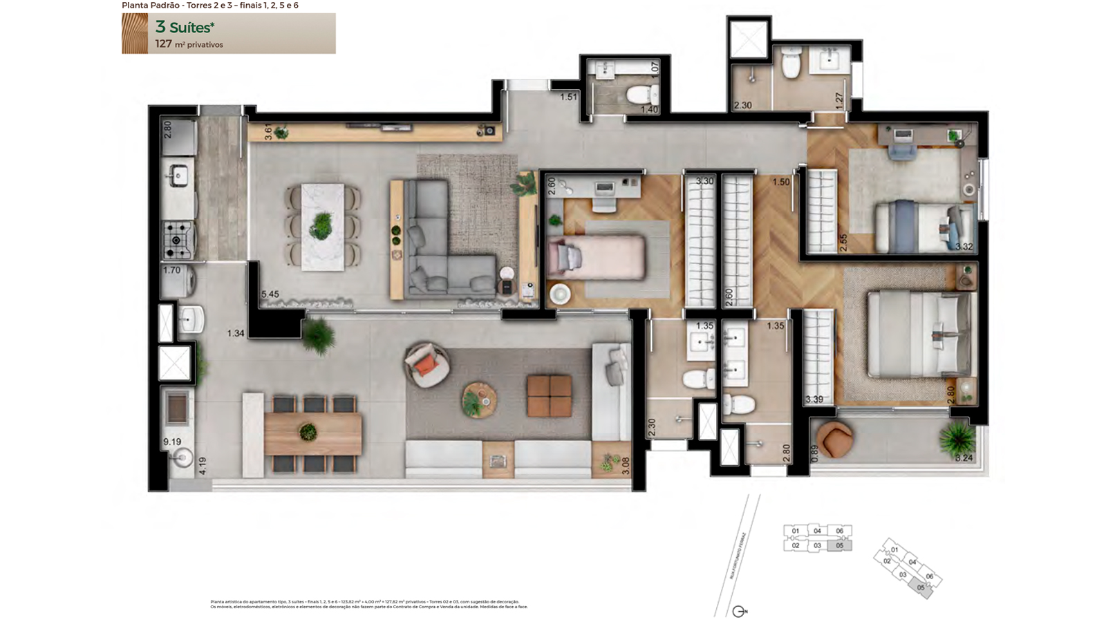 Apartamento à venda com 3 quartos, 127m² - Foto 11