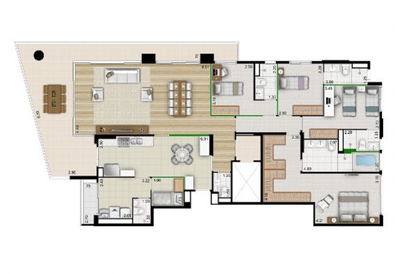 Apartamento à venda com 4 quartos, 219m² - Foto 6