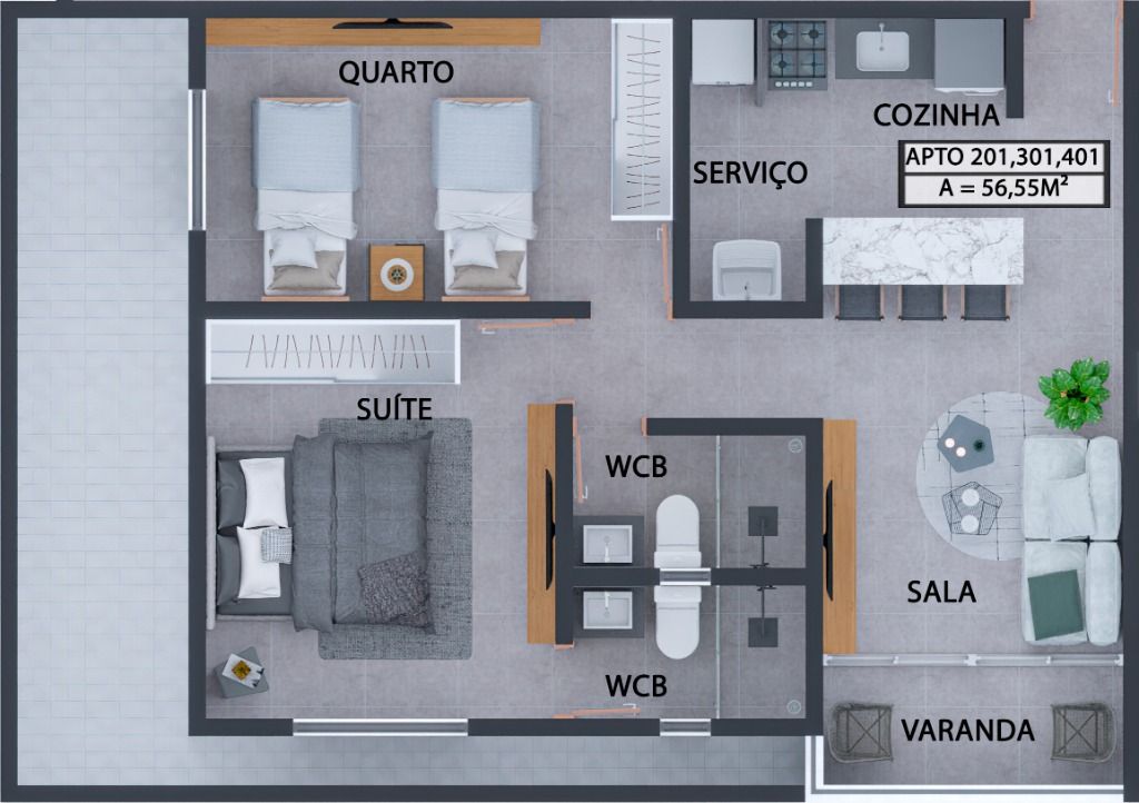 Apartamento à venda com 2 quartos, 54m² - Foto 23