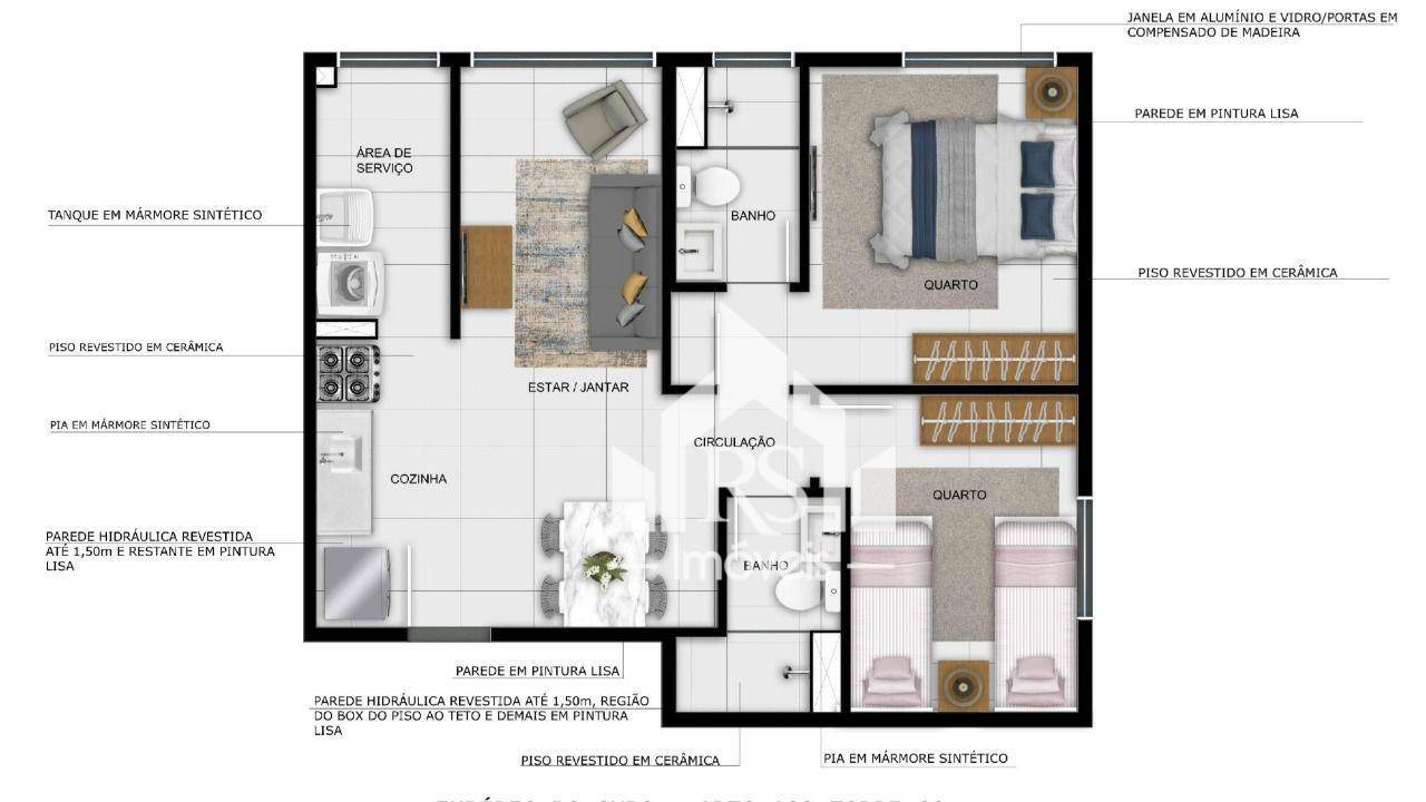 Apartamento à venda com 2 quartos, 43m² - Foto 63