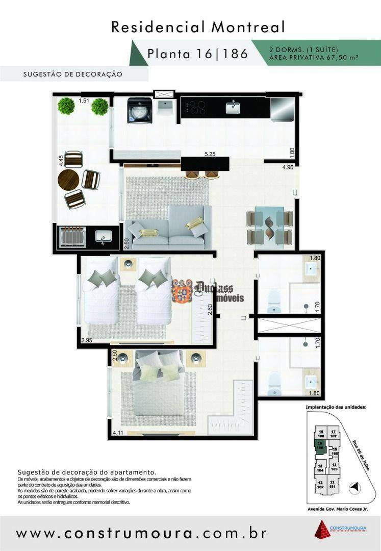 Apartamento à venda com 2 quartos, 67m² - Foto 2