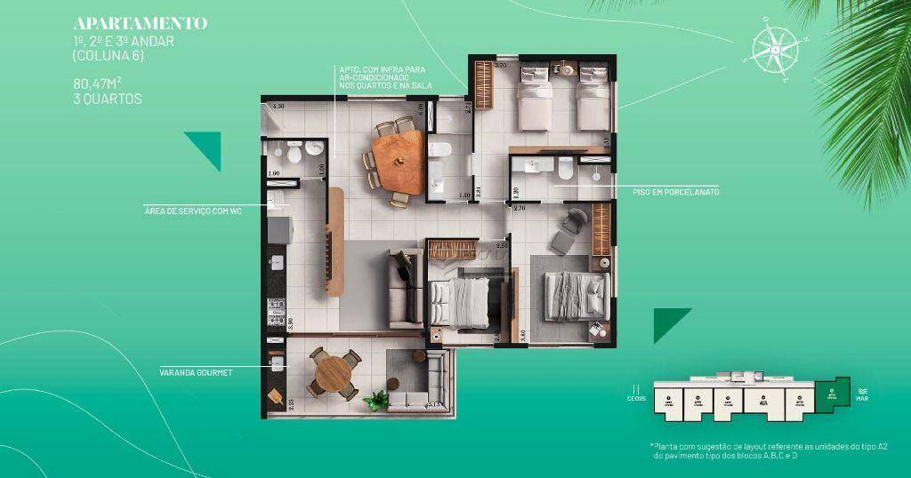 Apartamento à venda com 3 quartos, 80m² - Foto 30