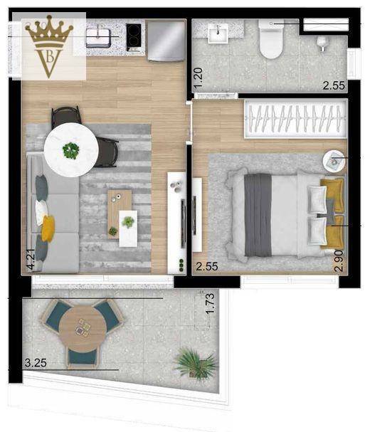 Apartamento à venda com 1 quarto, 32m² - Foto 13