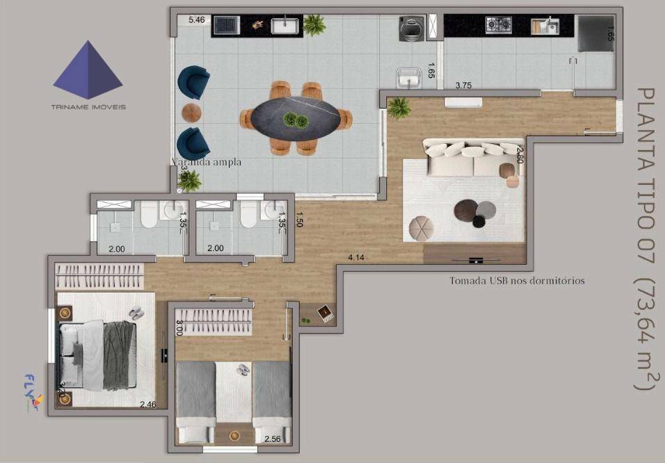 Apartamento à venda com 2 quartos, 70m² - Foto 16