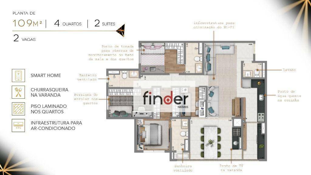 Apartamento à venda com 2 quartos, 68m² - Foto 84