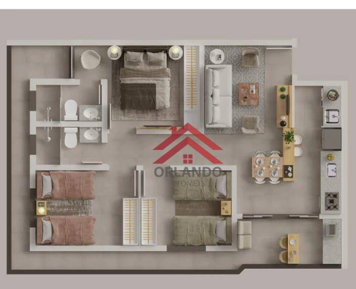 Apartamento à venda com 2 quartos, 59m² - Foto 8