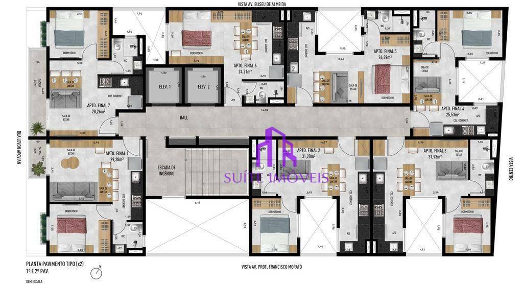 Apartamento à venda com 2 quartos, 37m² - Foto 19