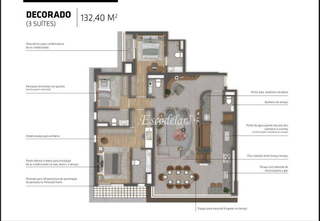 Apartamento à venda com 3 quartos, 132m² - Foto 17