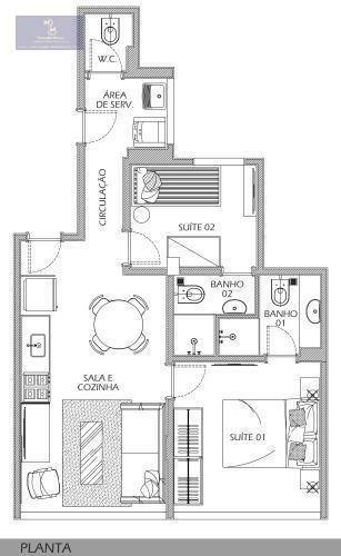 Apartamento à venda com 2 quartos, 50m² - Foto 12