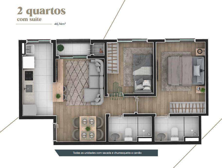 Apartamento à venda com 2 quartos, 45m² - Foto 22