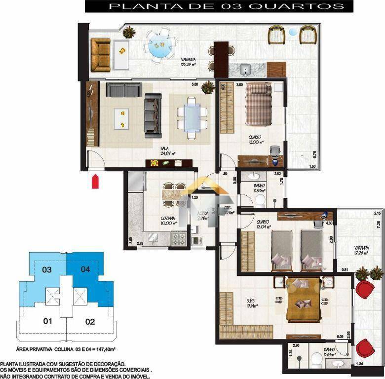 Apartamento à venda com 3 quartos, 147m² - Foto 12