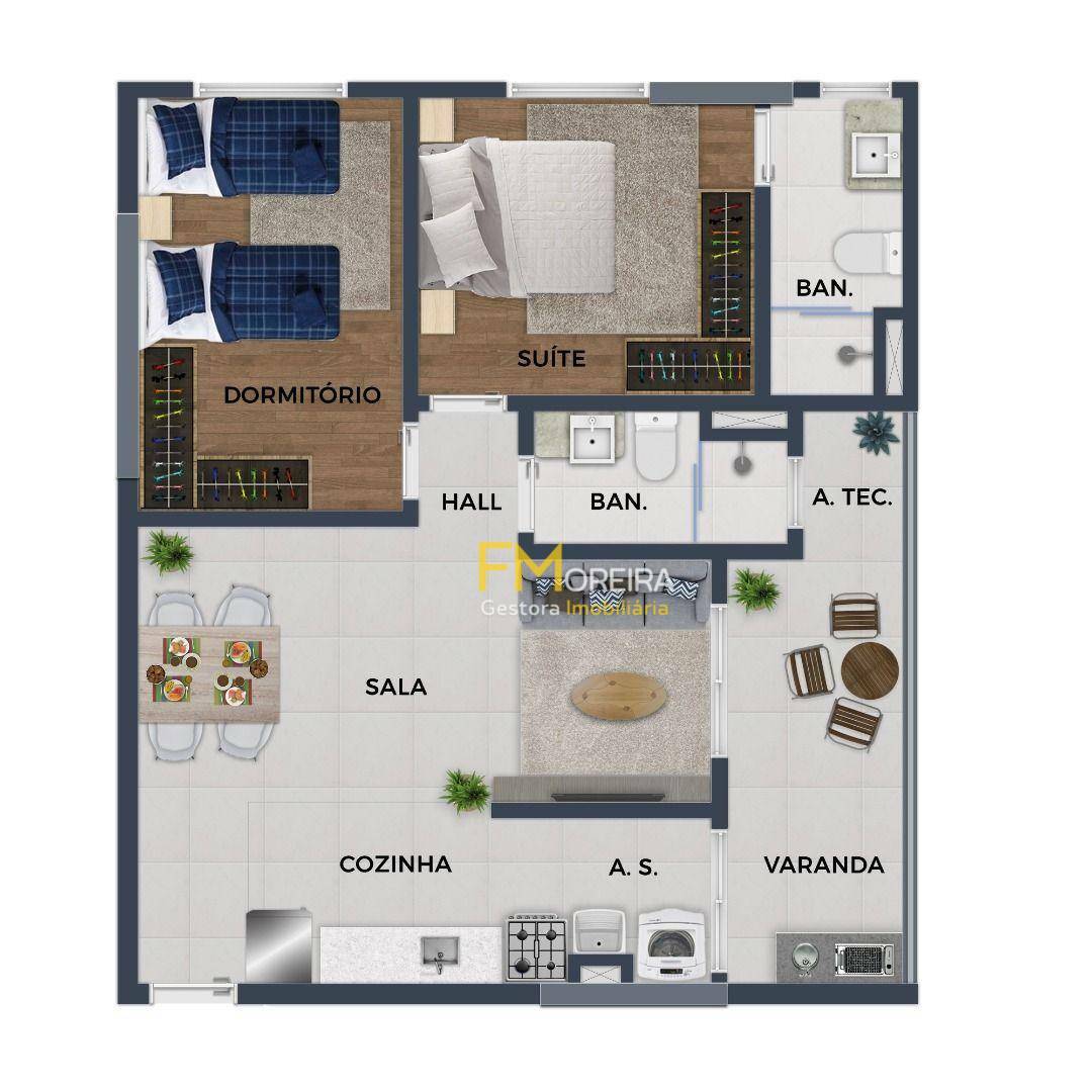 Apartamento à venda com 2 quartos, 59m² - Foto 18