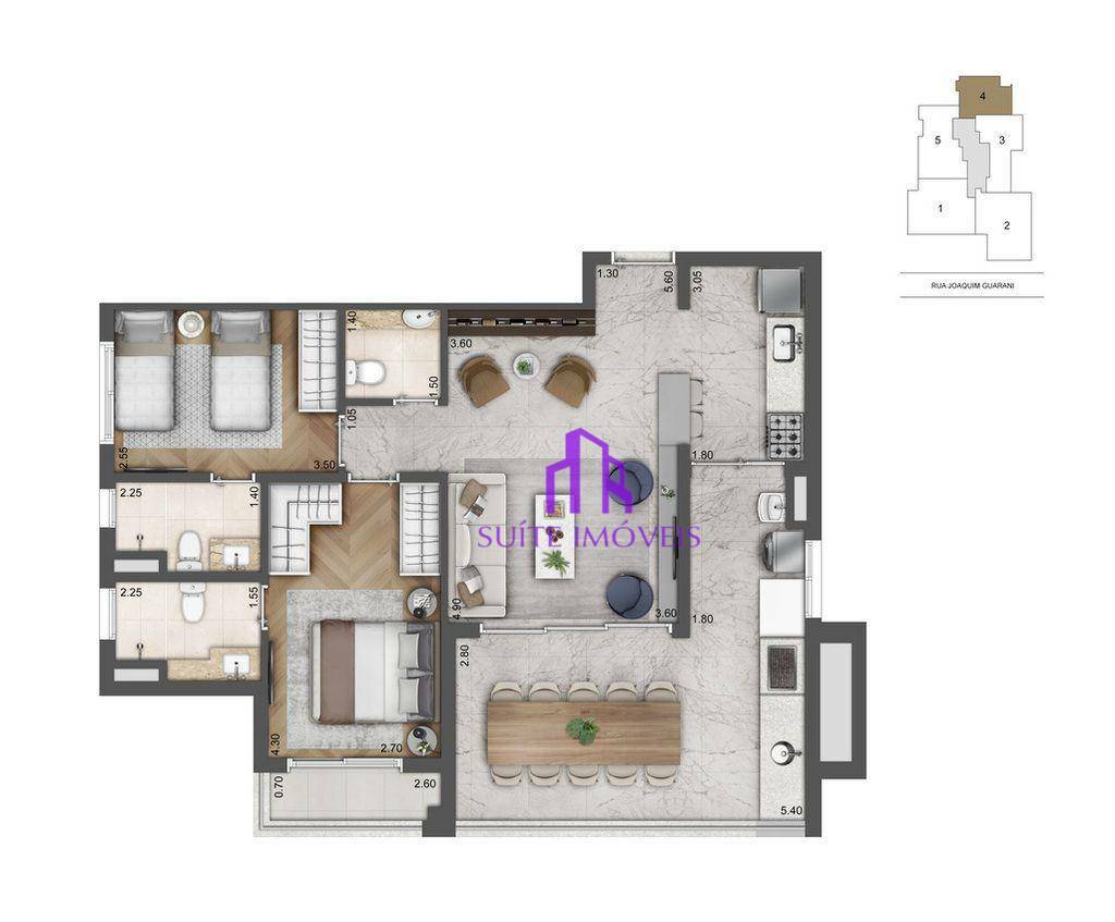 Apartamento à venda com 3 quartos, 156m² - Foto 24