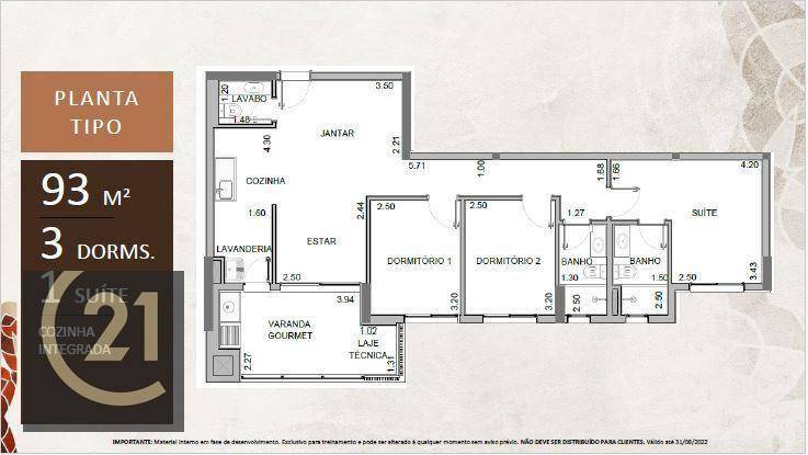 Apartamento à venda com 3 quartos, 92m² - Foto 3