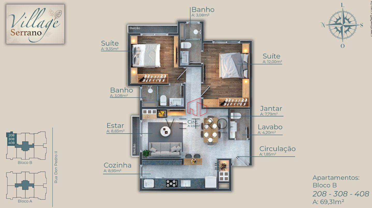 Apartamento à venda com 2 quartos, 96m² - Foto 5